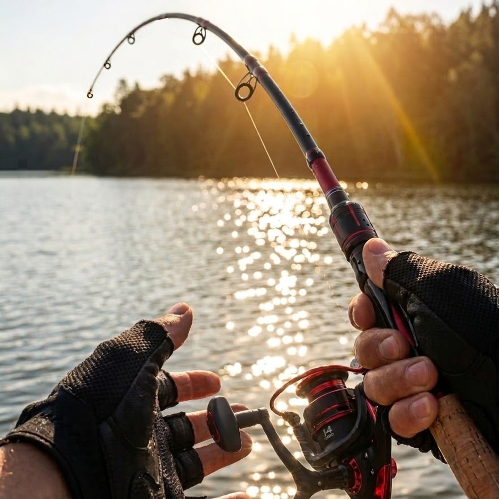 Fishing Rod Combo - Ultraleichte Kohlefaser-Angelrute 1,8m und Rolle für
