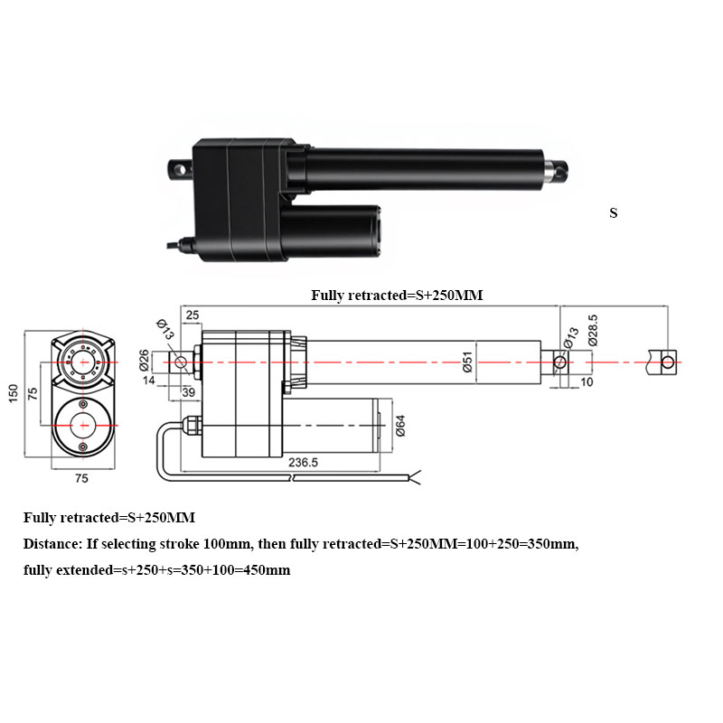 DC 12V 24V 7000N Linearantrieb – Fishing Rod Telescopic Bewertung und Preis
